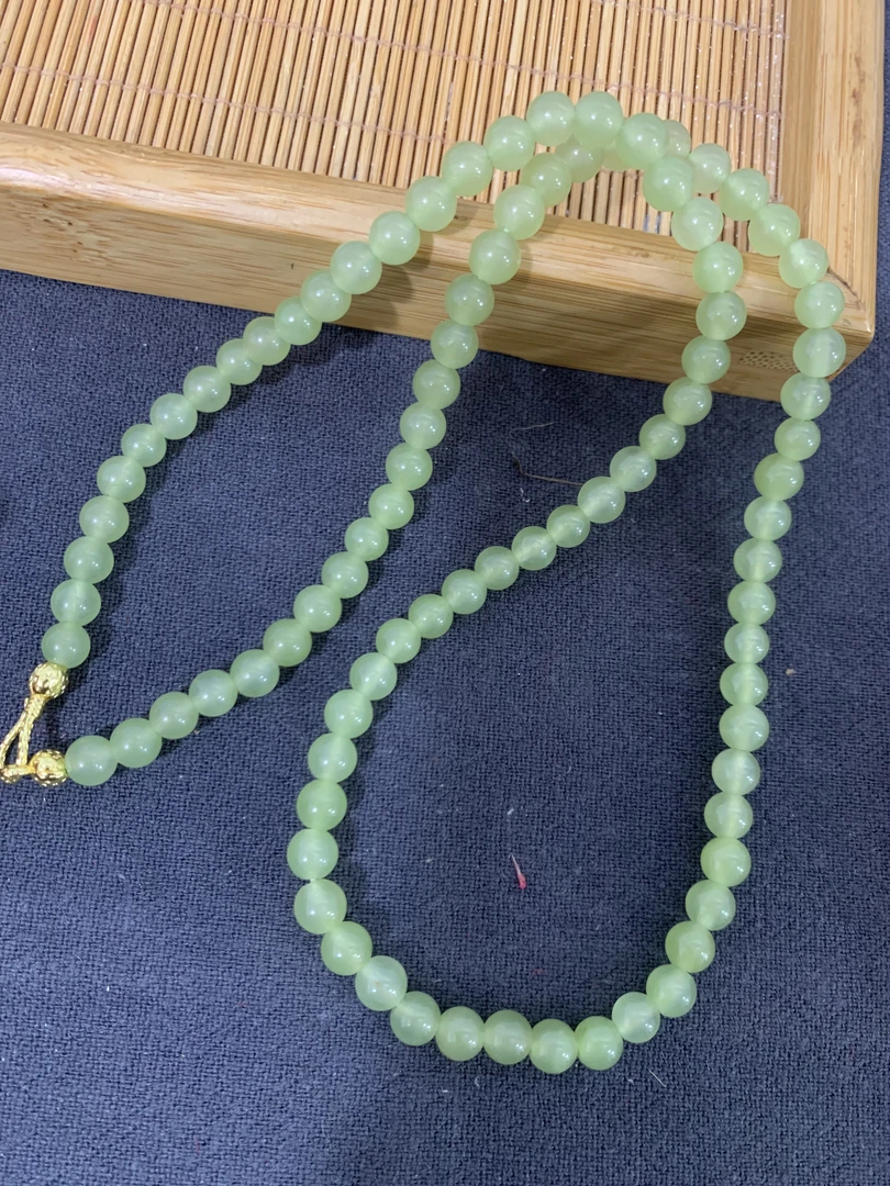 A 粉丝专享 新疆若羌青黄圆珠6mm108珠链