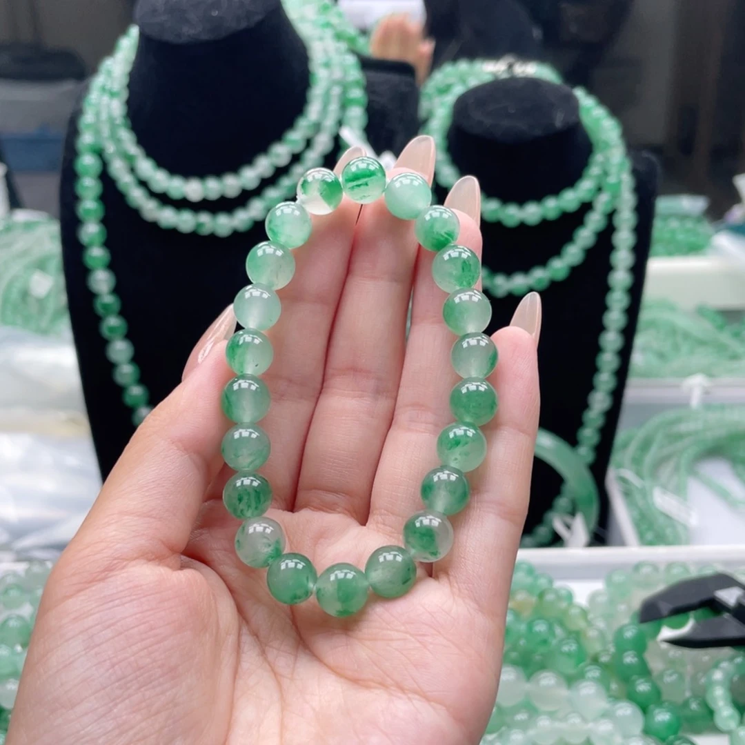 石英质玉（非洲翠）手串未镶嵌