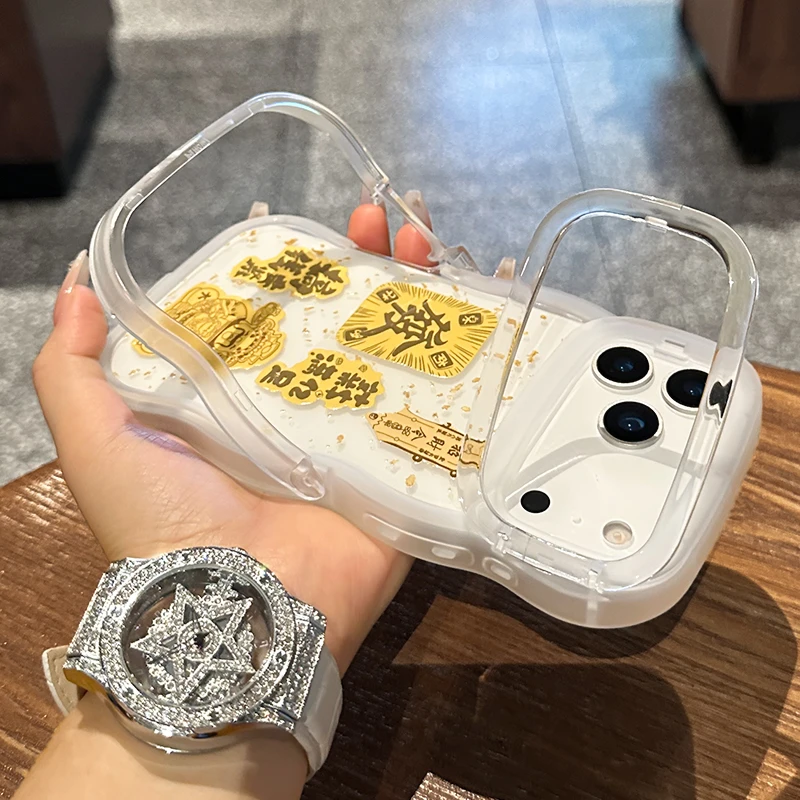 适用于小米15pro手机壳隐形双支架14/13新女款12s/12x财神發11红