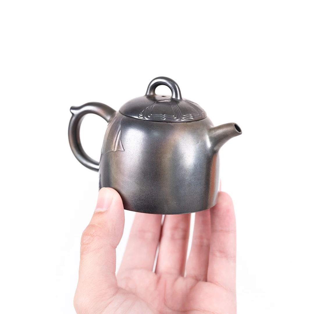 窑变秦权壶 140ml 柴烧 手拉坯 广西坭兴陶全手工茶具12802