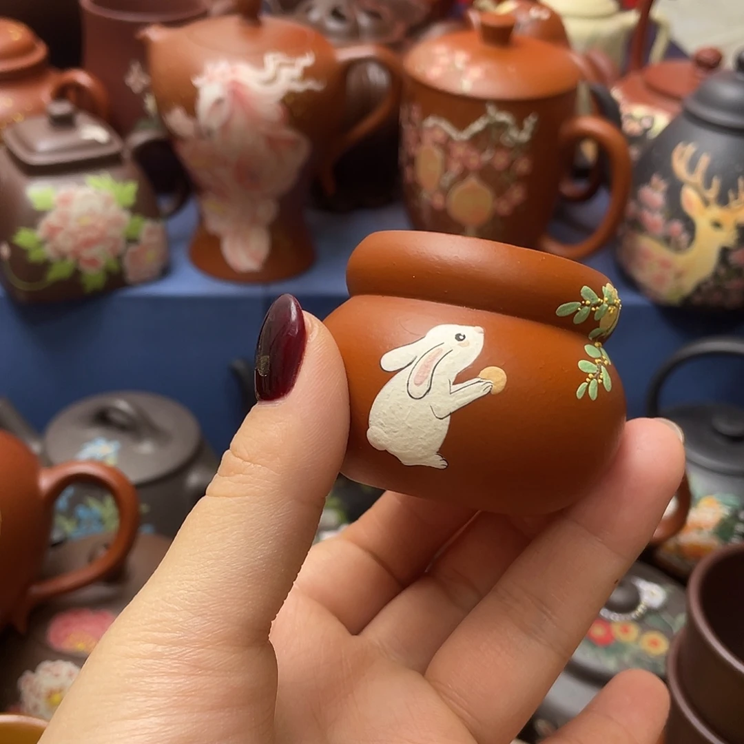 茶杯红泥紫砂主人杯60cc