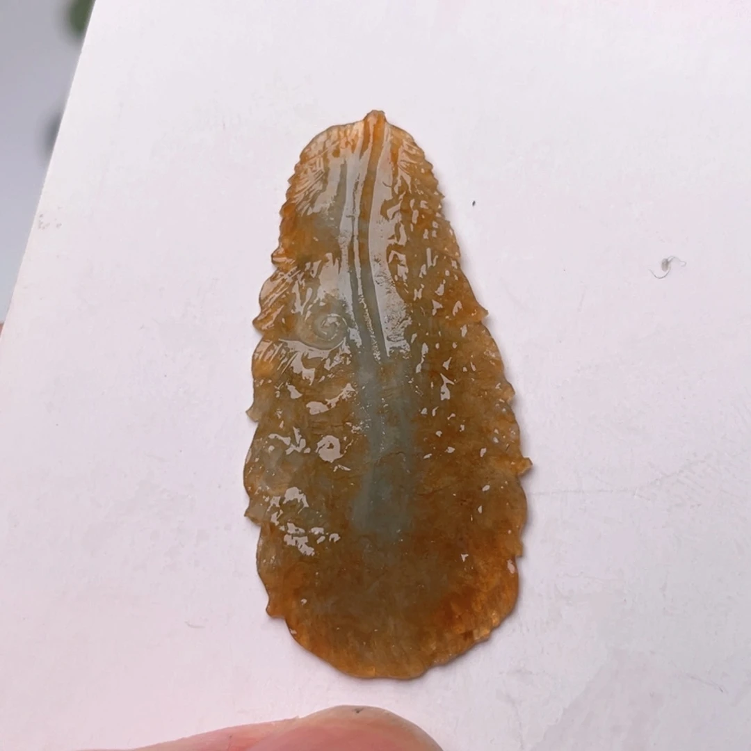 定制翡翠未镶嵌羽毛