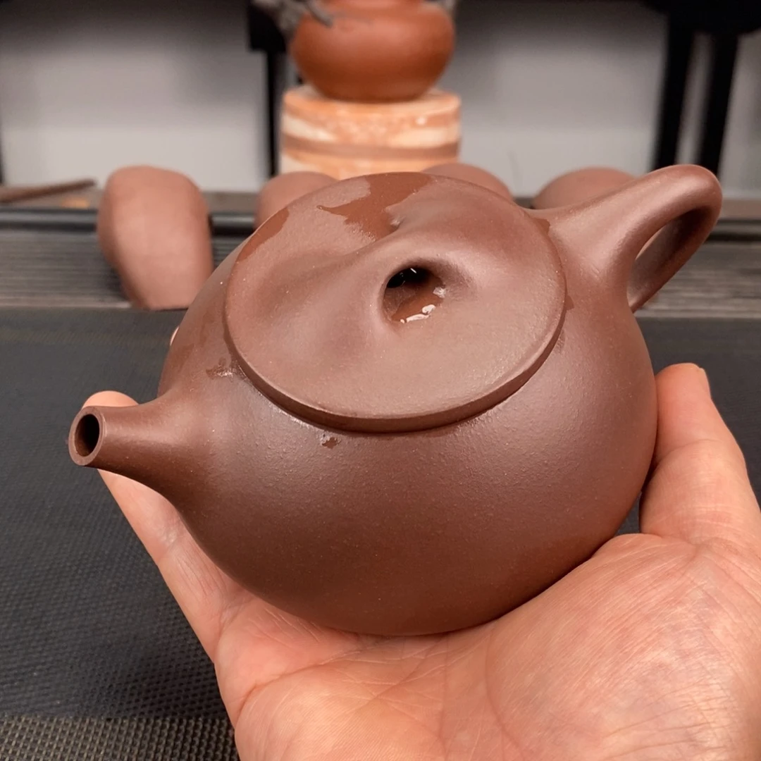 茶壶紫砂紫泥石瓢容量250毫升