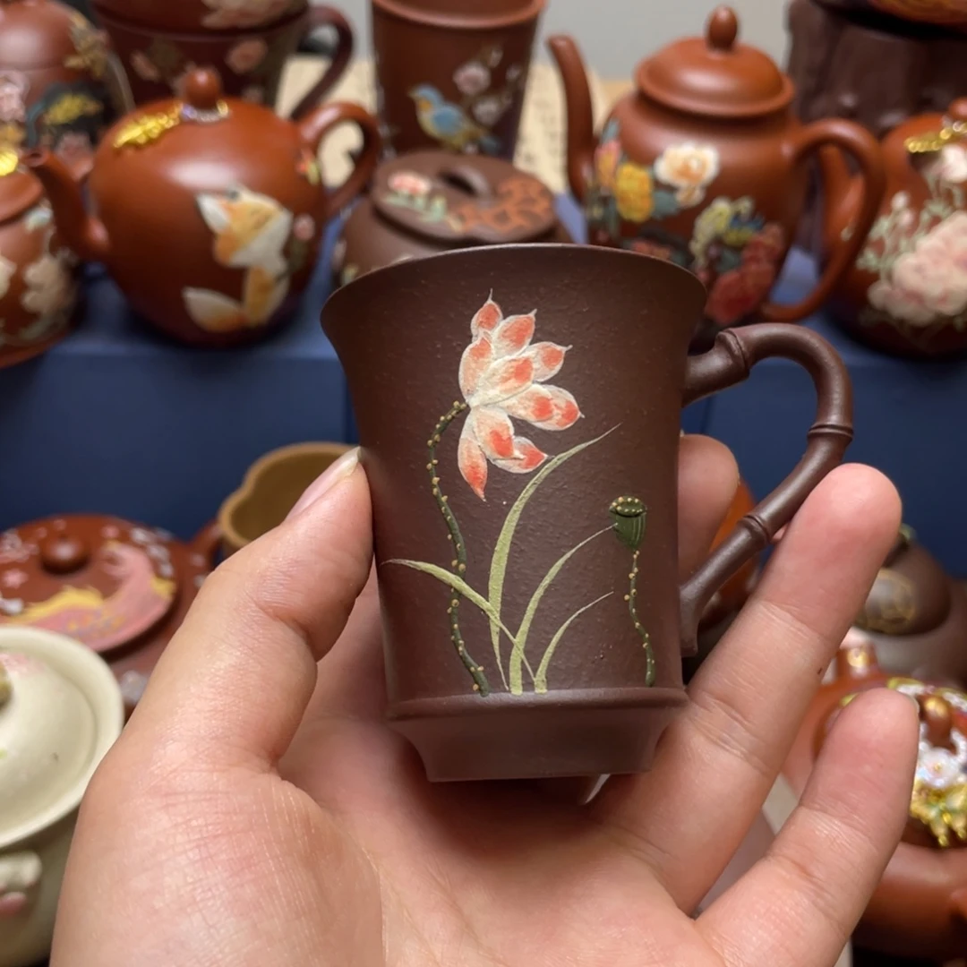 茶杯紫泥紫砂主人杯60cc