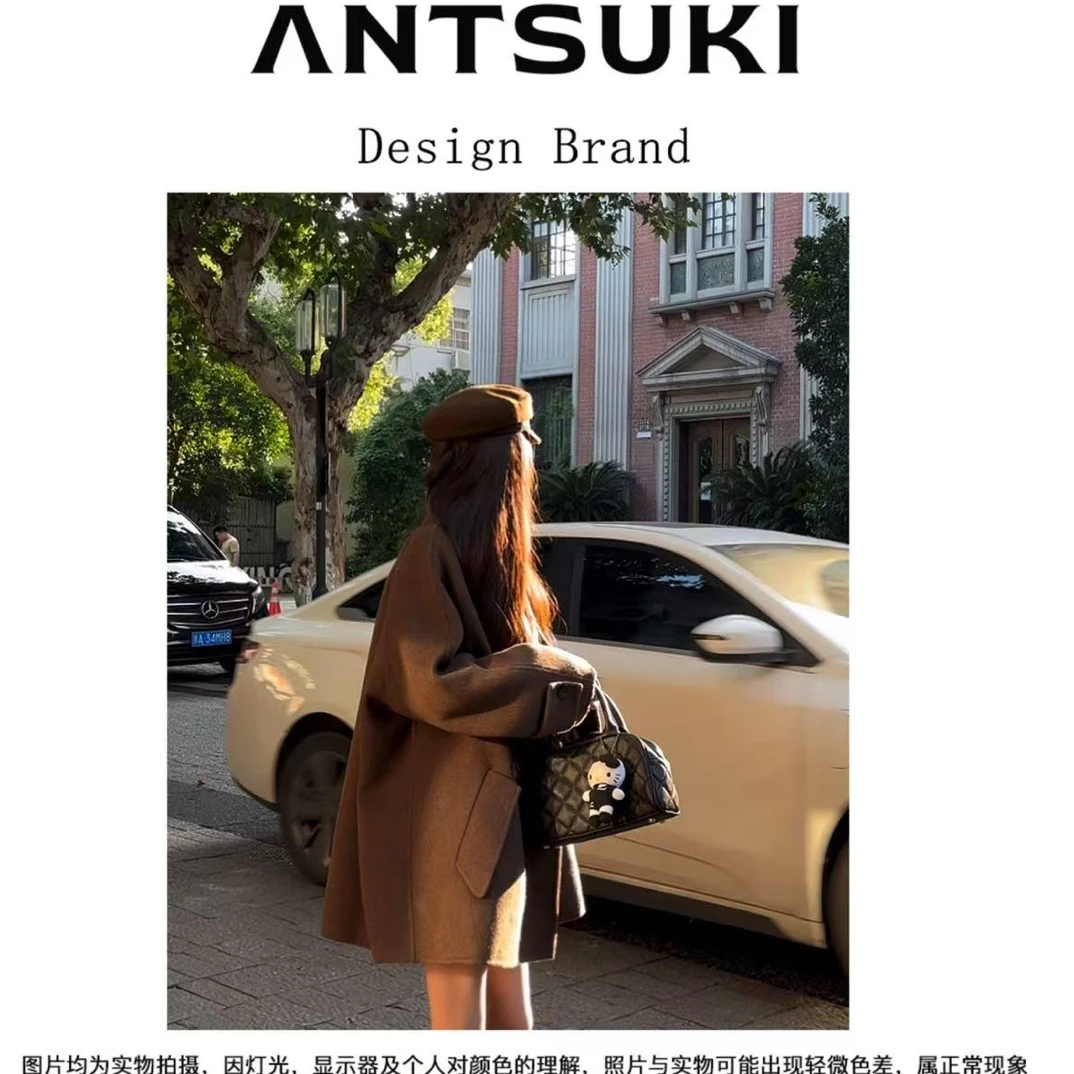 AnTsuki.韩系高级感廓形西装显瘦毛呢外套