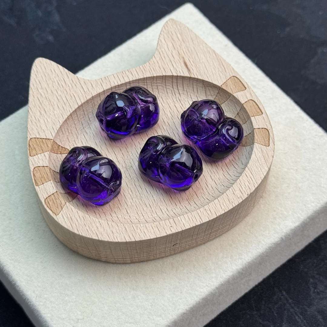 琉璃猫猫通孔琉璃珠珠diy