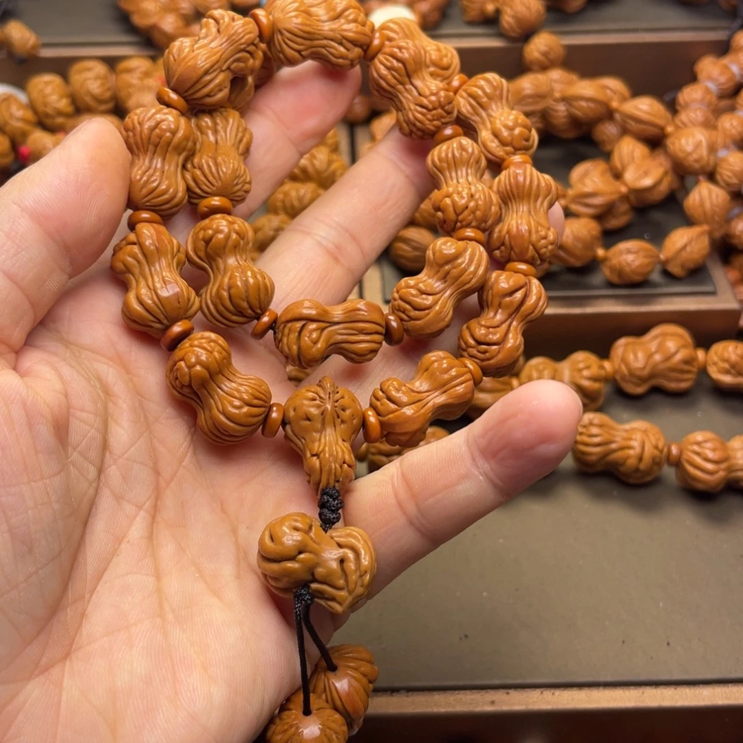 禅***白手串桃核龙纹桃核15