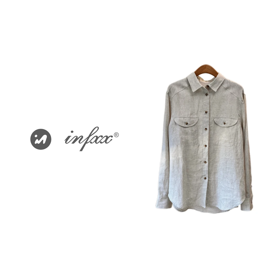 高克重原亚麻工装风衬衫