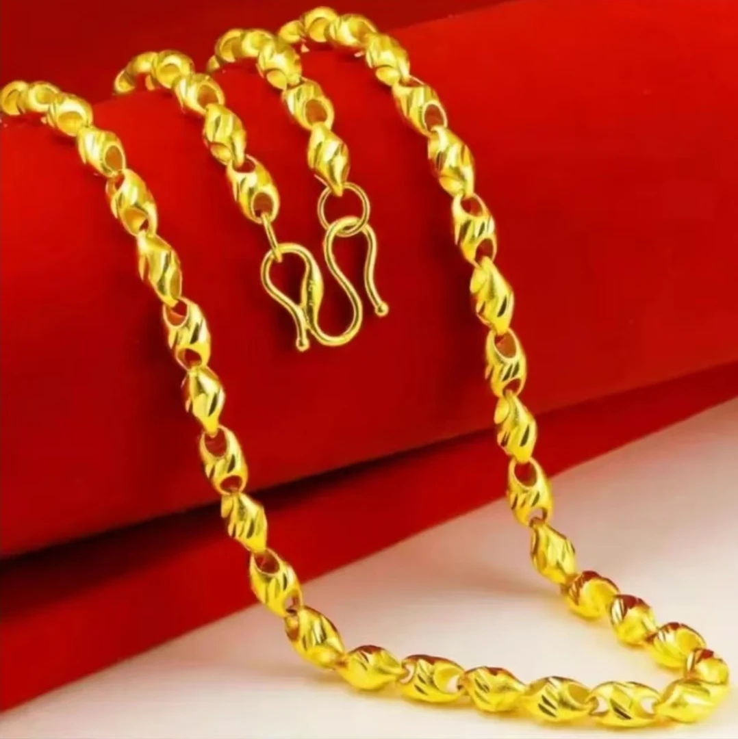 合金项链 合金项链 新款【麦穗项链】潮流霸气时尚百搭气质金色