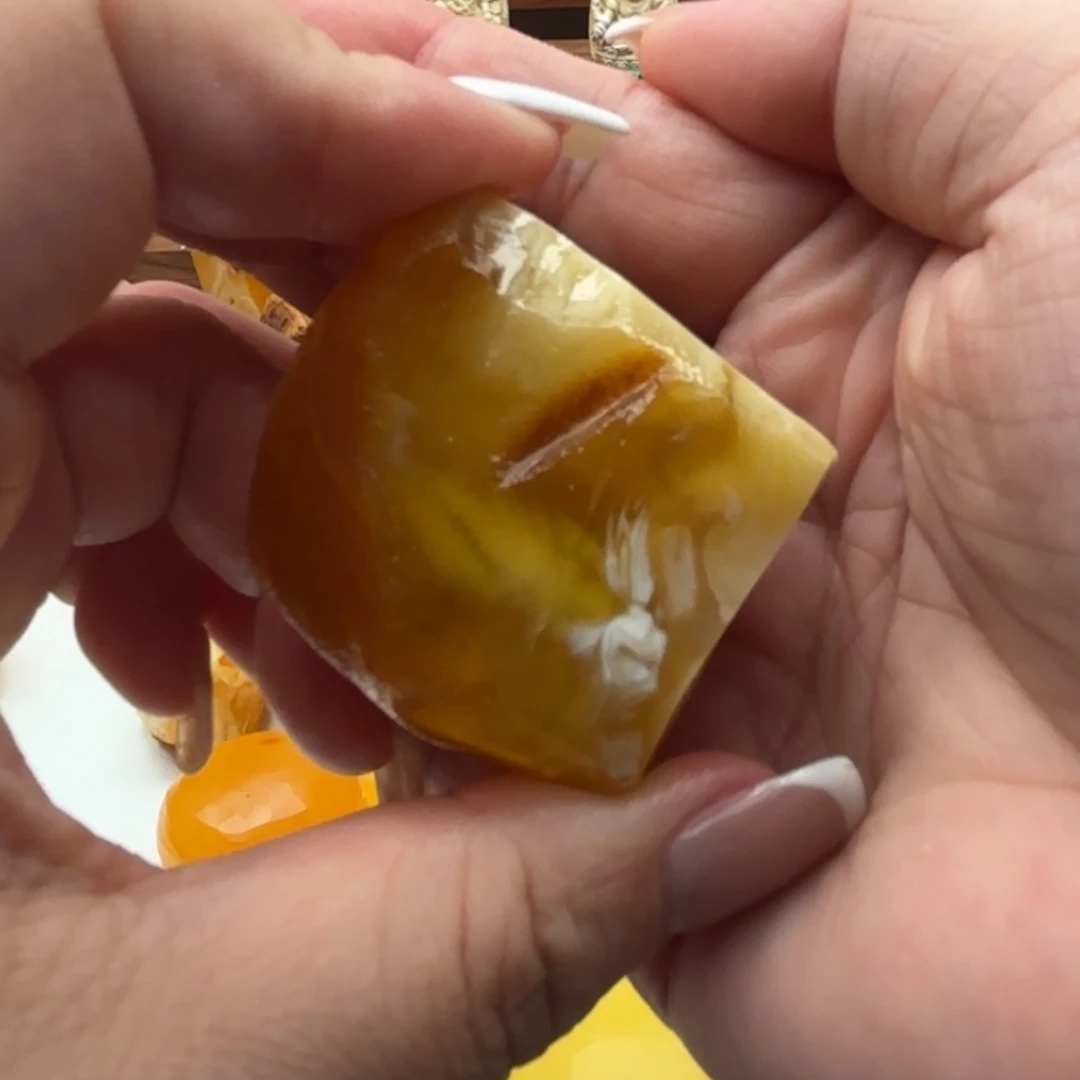傻***伤未镶嵌定制琥珀蜜蜡定制不退不换