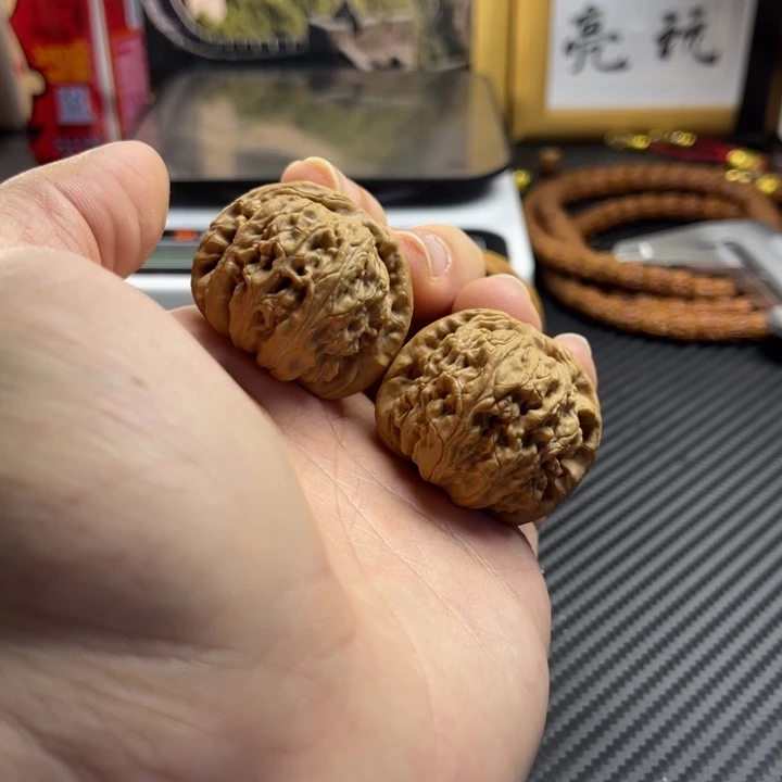 把件文玩核桃38球白