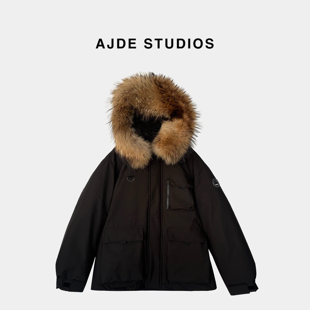 AJDE｜大毛领派克羽绒服01