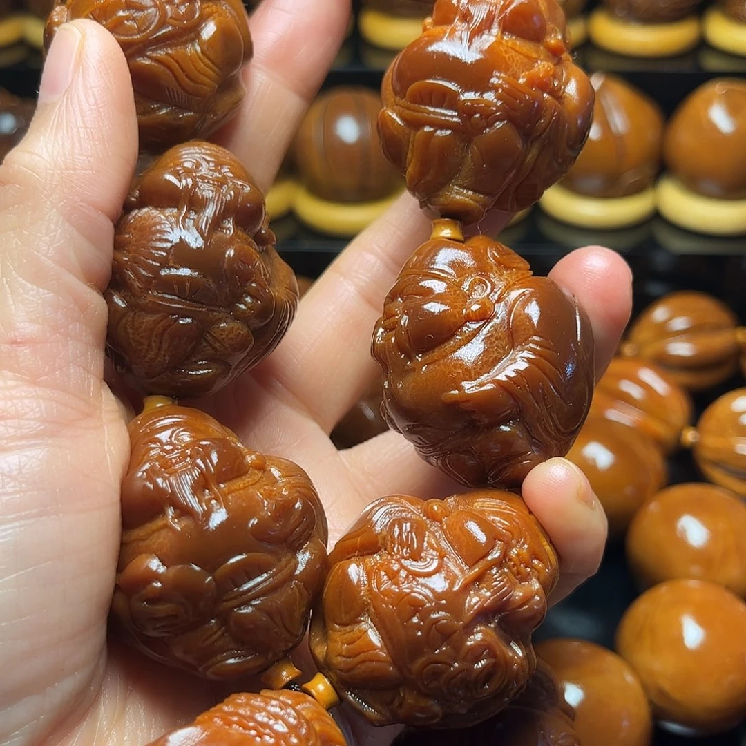岁***0手串/手链橄榄核玉华财神