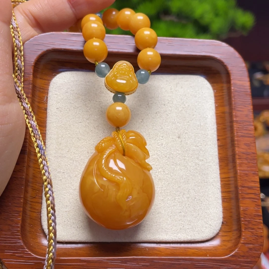 蜜蜡颈饰未镶嵌项链