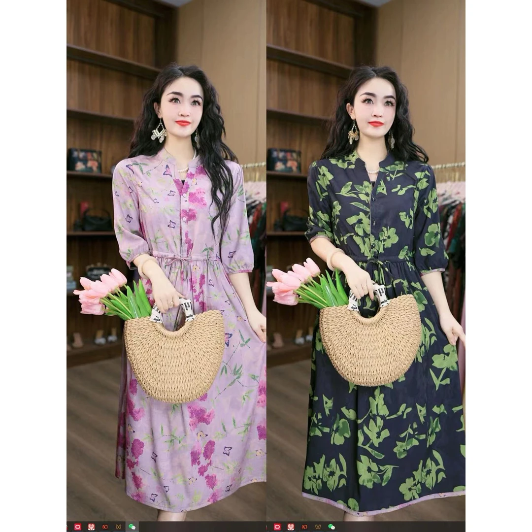 7779-33新款女士双面穿连衣裙