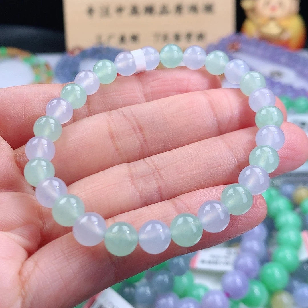 翡翠手链未镶嵌卡6.8mm