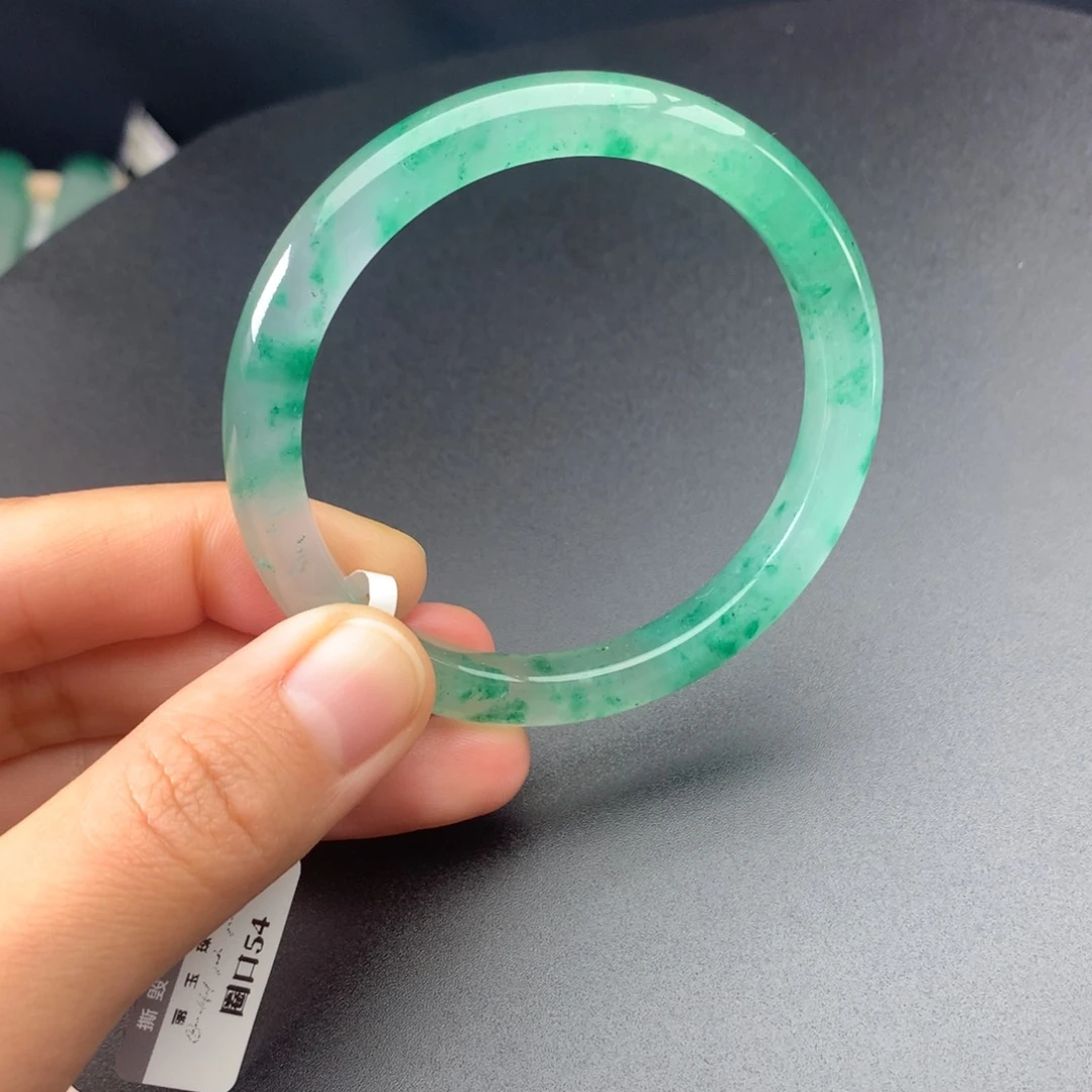 石英质玉（非洲翠）合金手镯