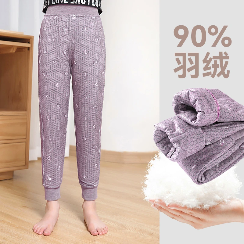 儿童校服神器羽绒裤女童内穿打底加绒加厚内胆冬季小学生保暖裤男