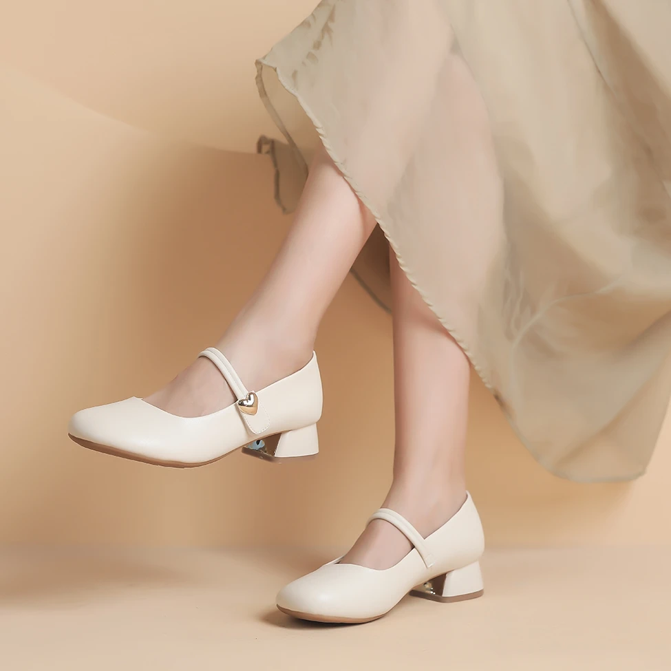 浅口法式女鞋小码2025新款真皮软底轻便玛丽皮鞋珍鞋气质单鞋舒适