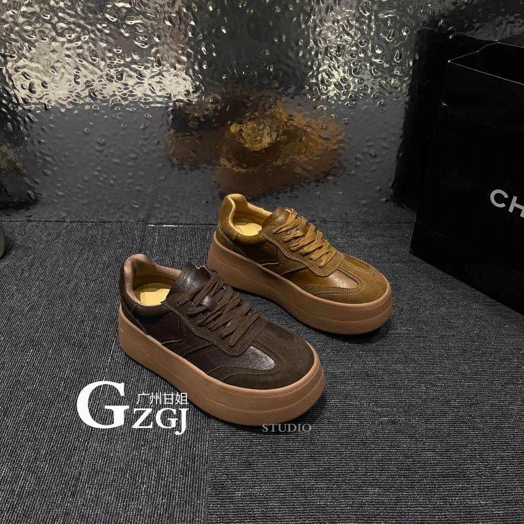 【面包德训】25秋冬款经典德训厚底简约百搭时尚休闲板鞋308-1