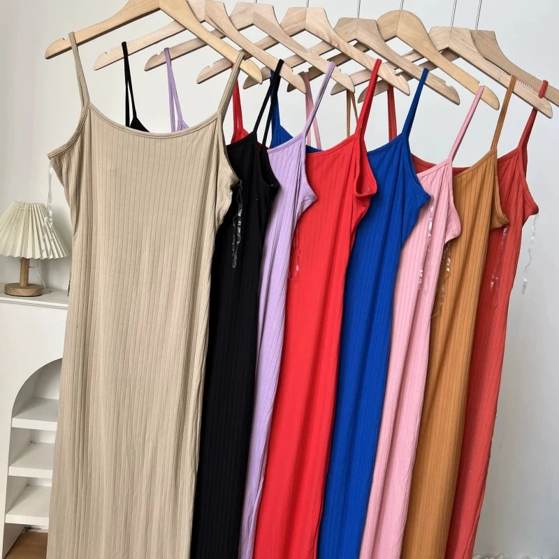 女士修身露背性感吊带裙1905