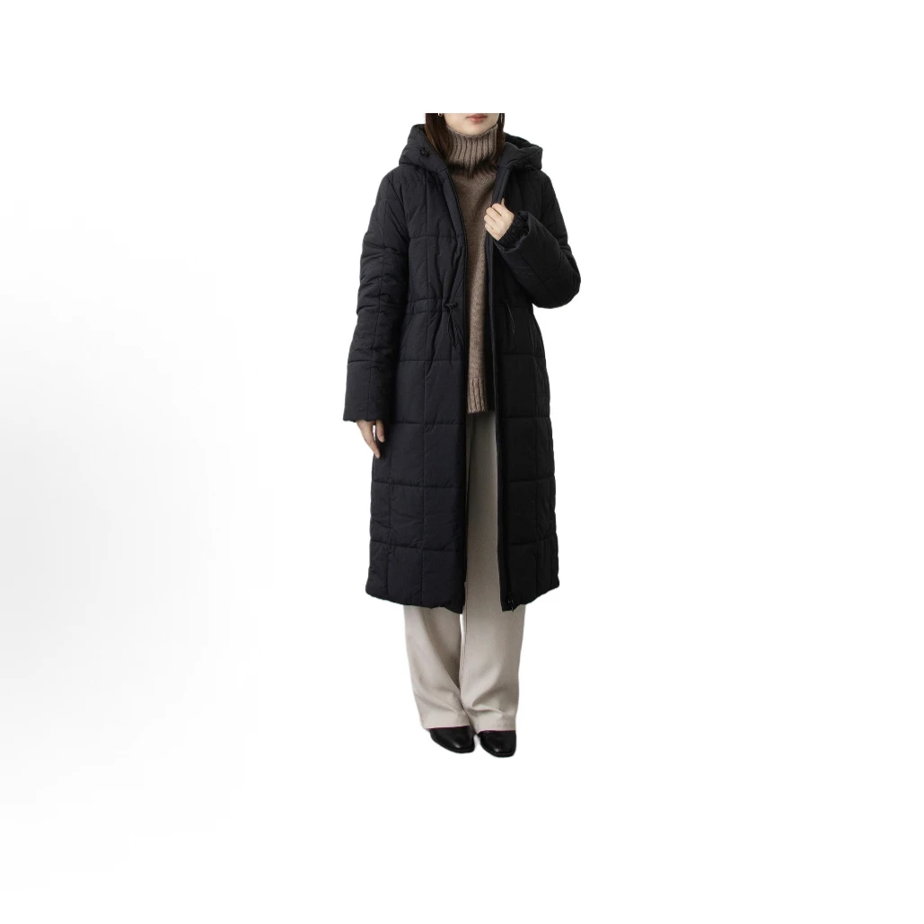99新 BURBERRY/博柏利 黑色长款收腰外套/XS码/C01618