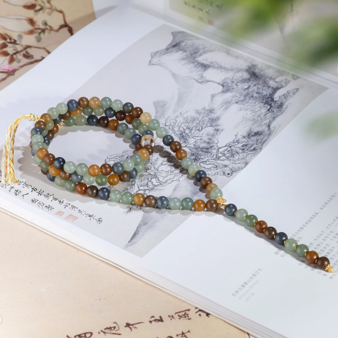 18K金楼兰108项链