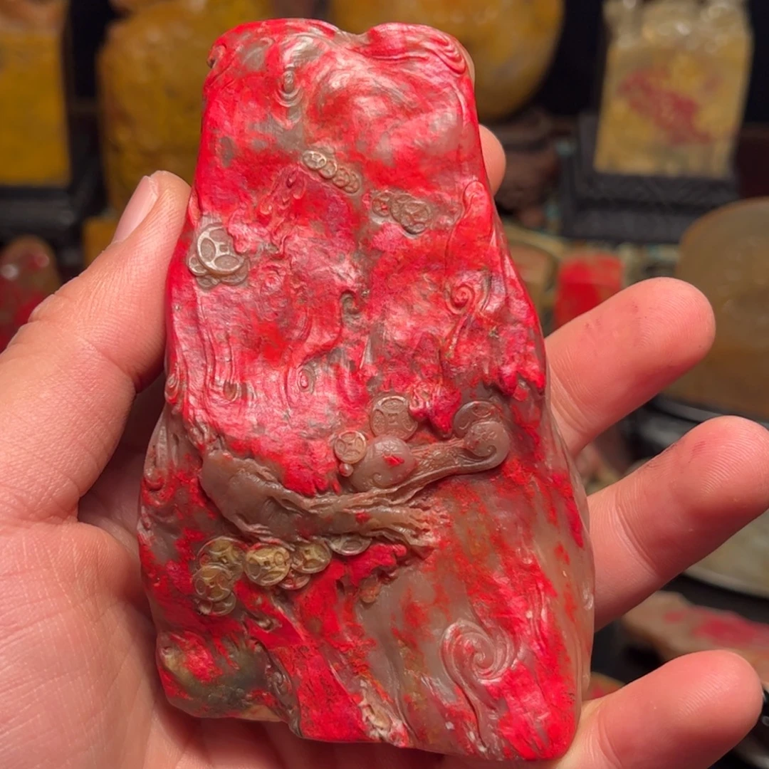 水***木昌化石印石昌化鸡血石