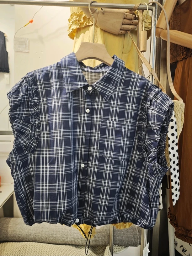 炸款～设计感格子衬衫88518