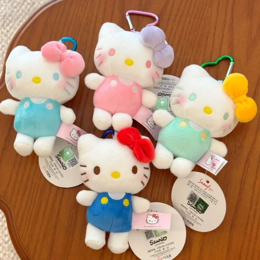 正版HelloKitty毛绒公仔可爱包包挂件汽车钥匙扣挂饰玩