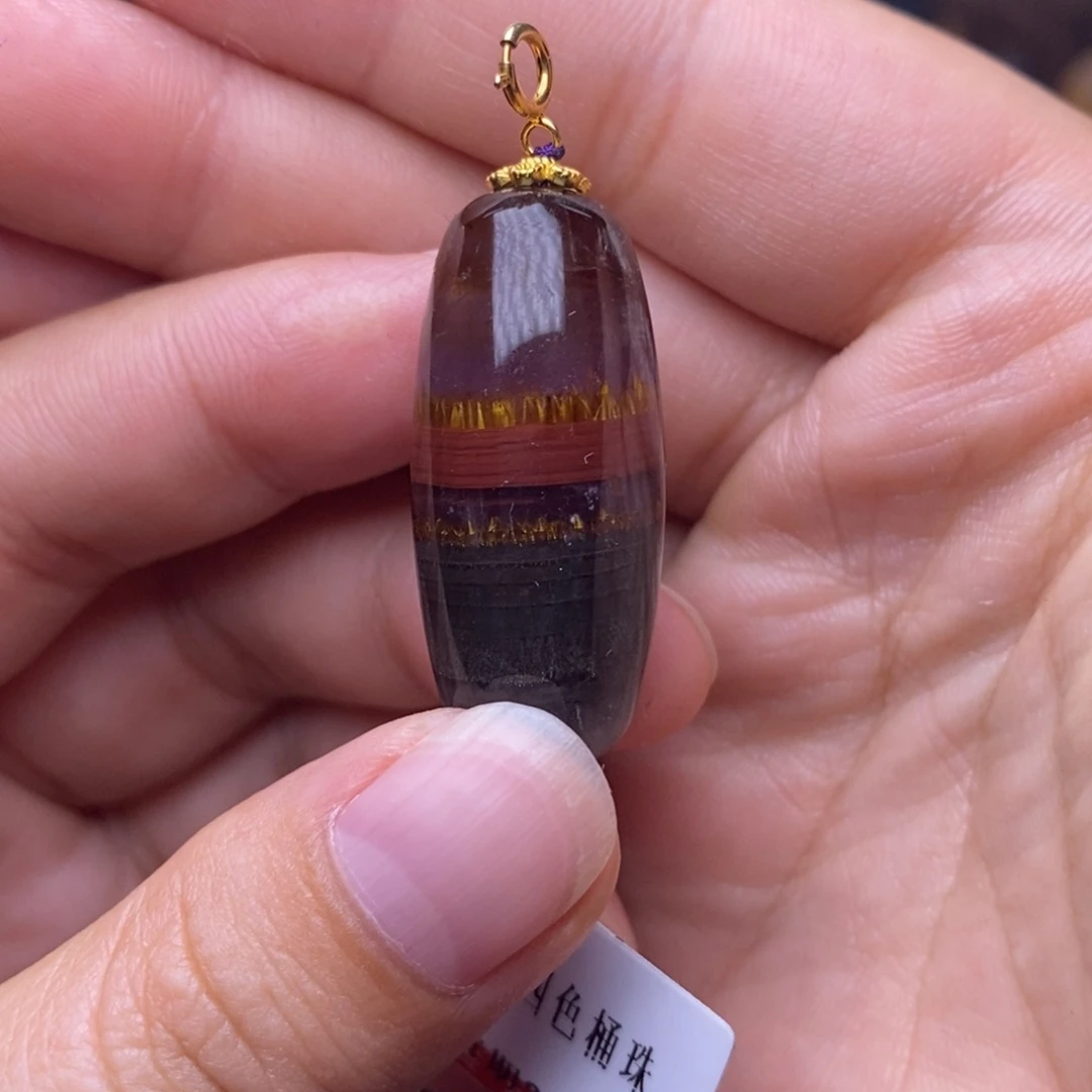 A013极光四色桶珠未镶嵌水晶