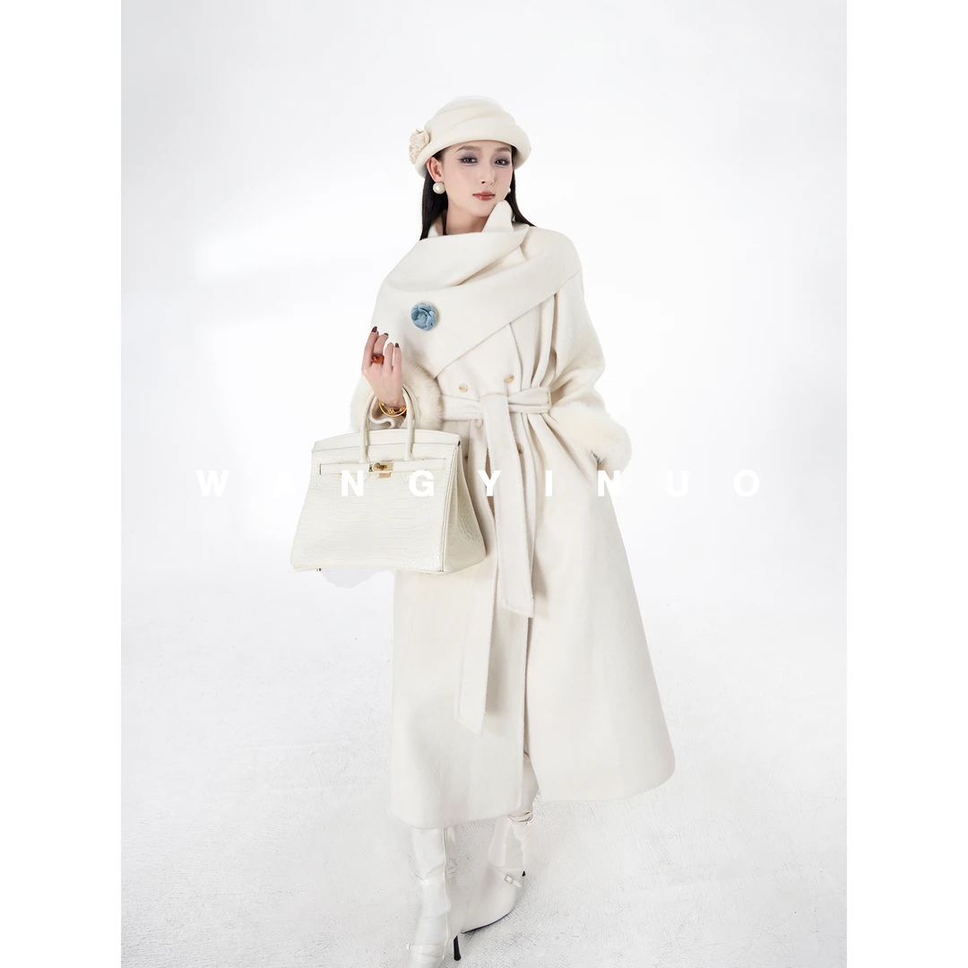 MD定制·依诺【色调积聚】2025冬季款休闲时尚系带保暖气质羊毛外套