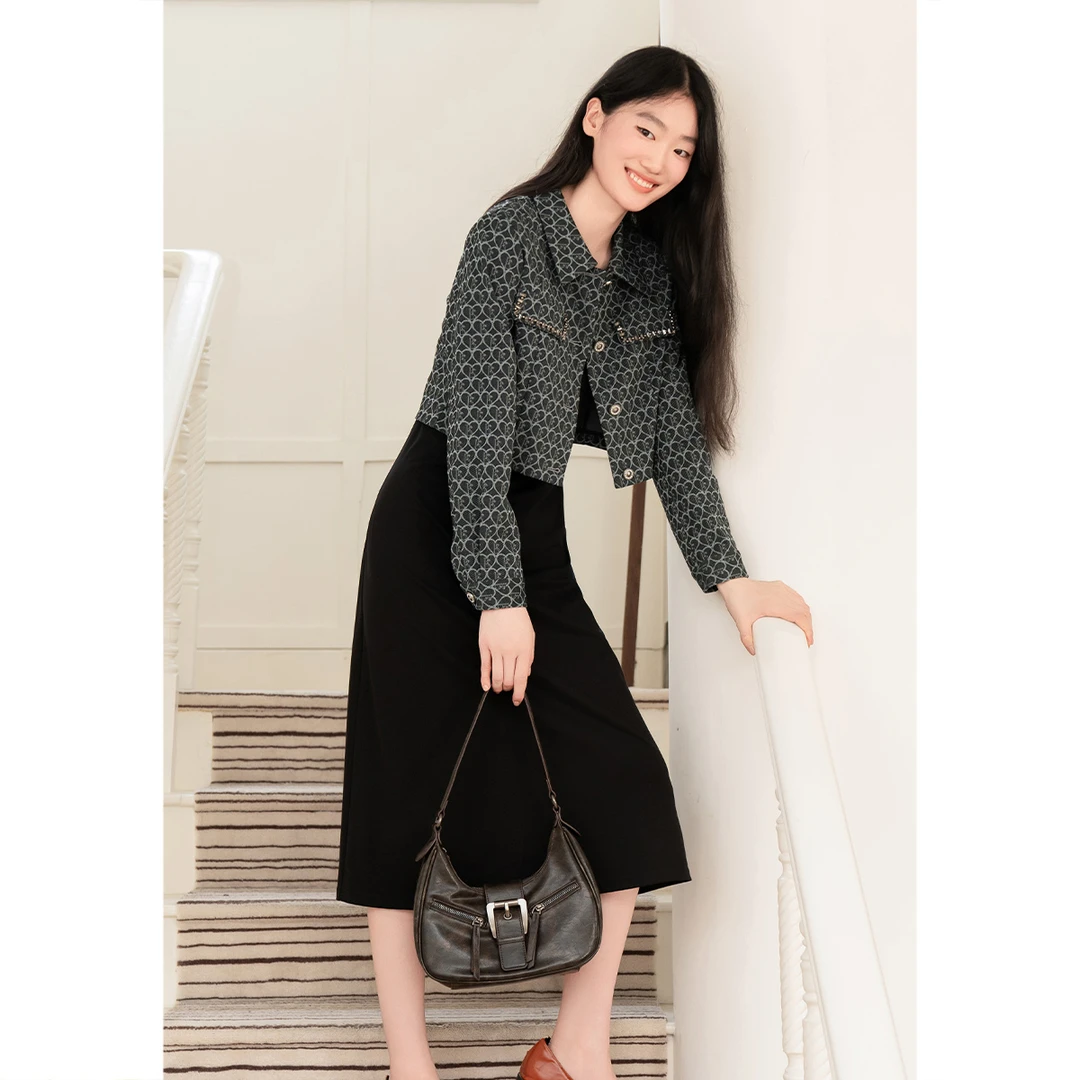 【真两件】PSALTER诗篇 秋季新款时尚外套+吊带连衣裙6C64305033