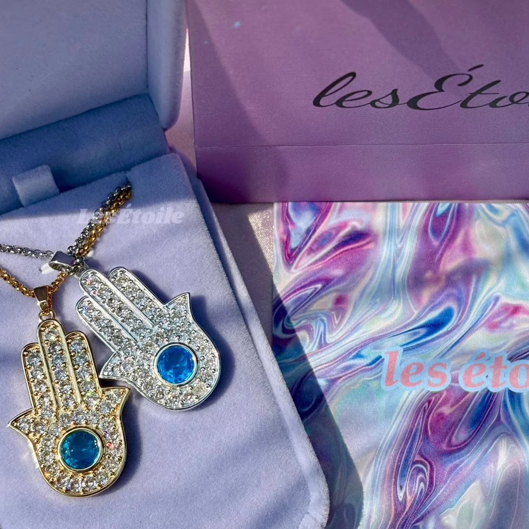 钛钢项链 首饰胸前项链银色时尚复古链子小众蓝色饰品欧美百搭