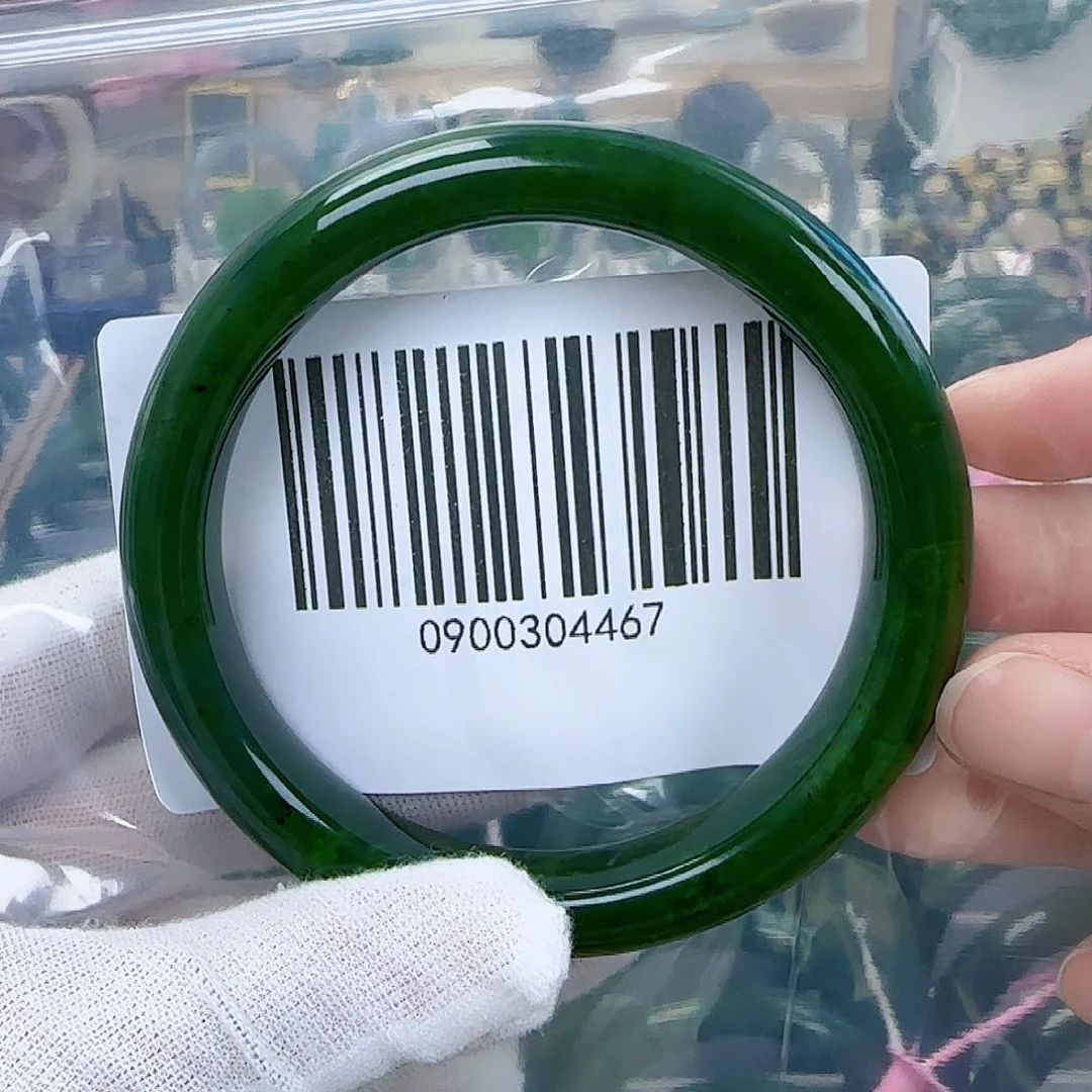 和田玉（碧玉）手镯未镶嵌云**方6061