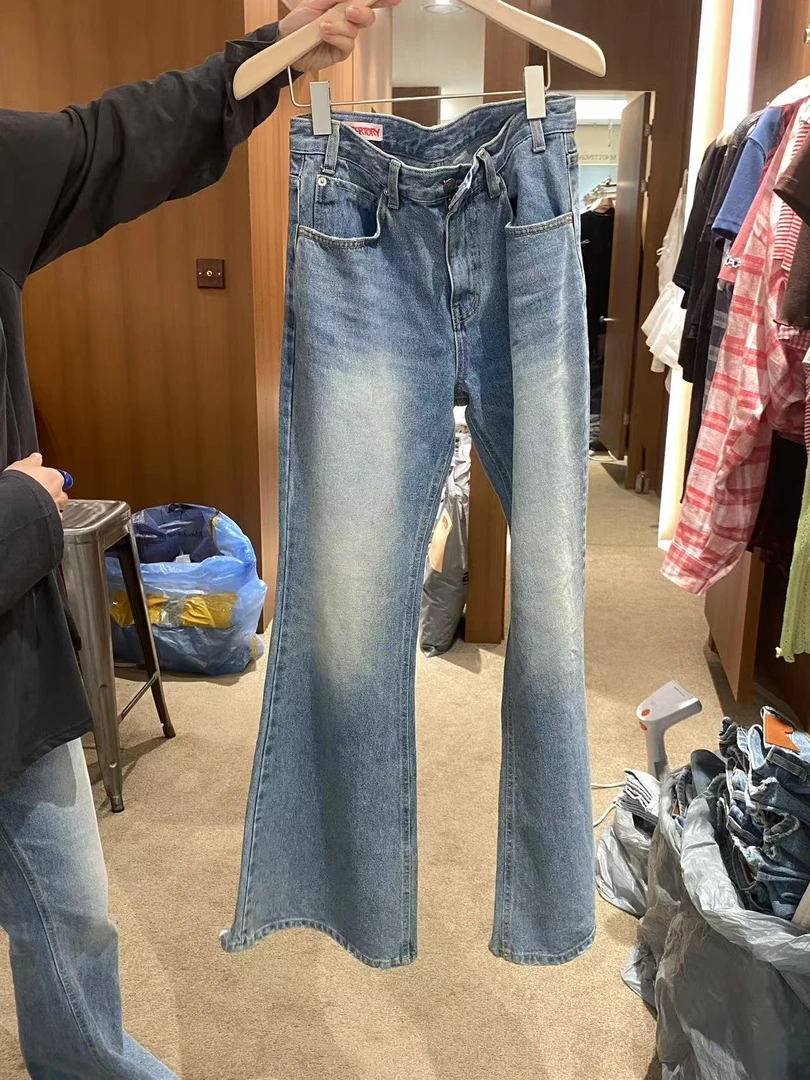 韩国东大门正品女装时尚喇叭牛仔裤062406（NO退NO换）