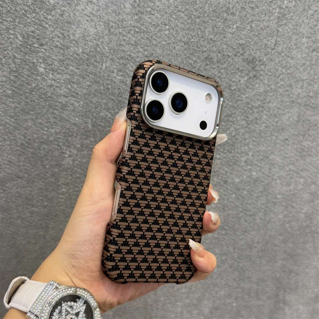 适用苹果17promax手机壳潮流爆款大气高档商务苹果16pro皮纹潮男