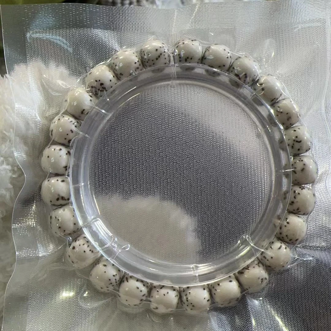 星月菩提原白单圈9*8mm左右无月留白