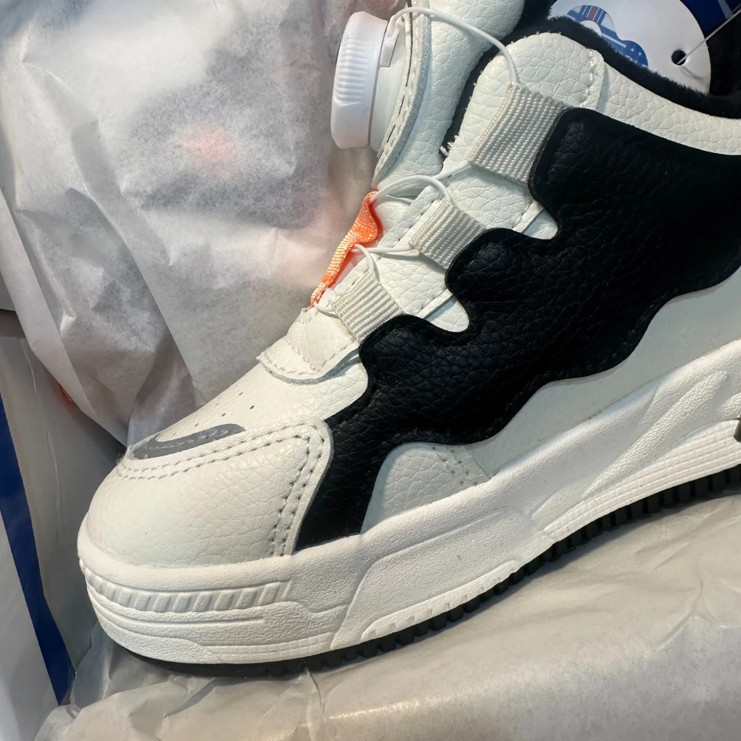 【26-37码】儿童加绒熊猫女童板鞋冬季新款男童中帮二棉运动鞋875