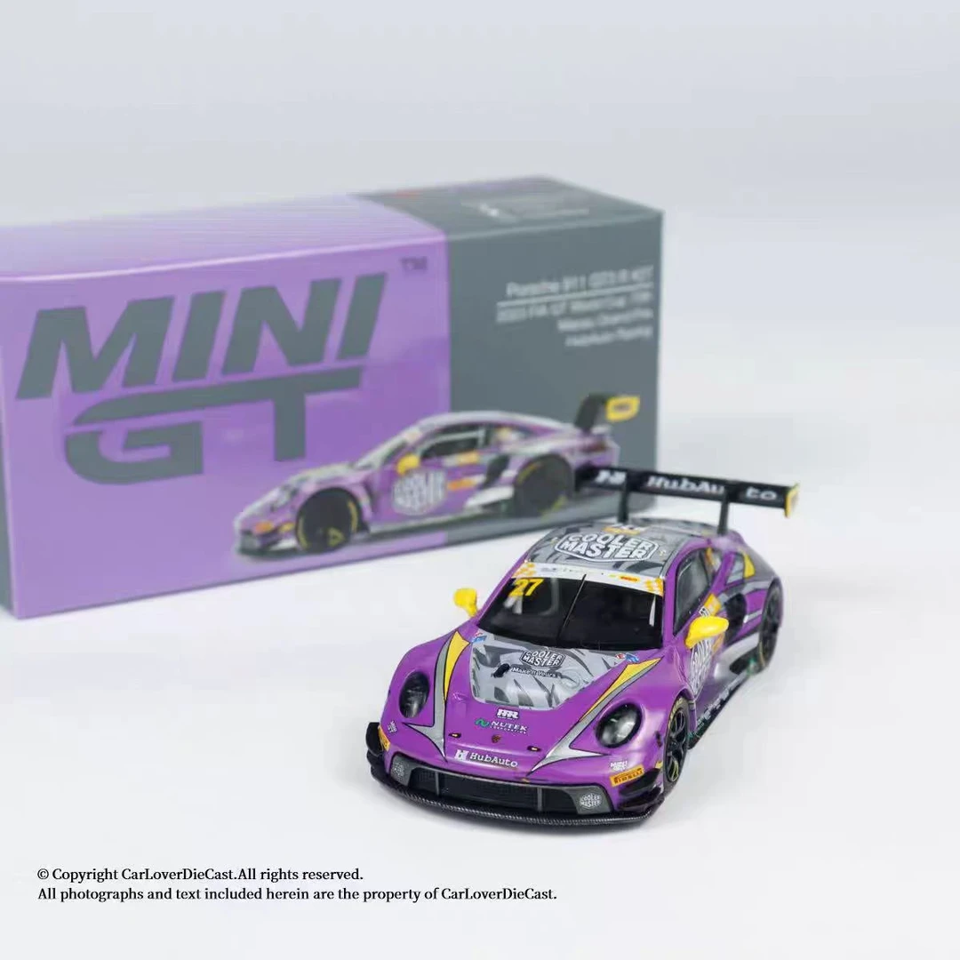 MINIGT #793 Porsche 911 GT3 紫色 合金汽车模型1:64