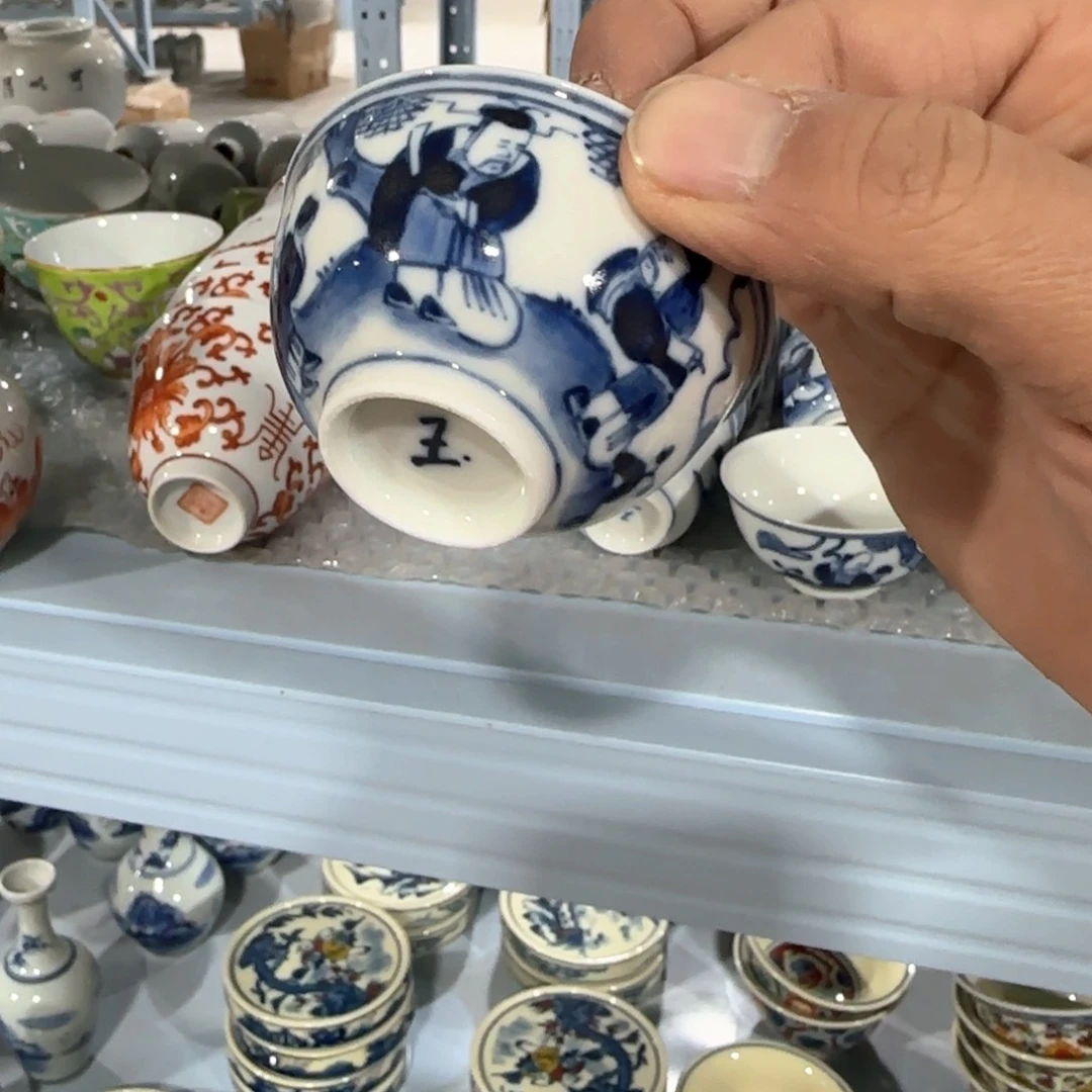 瓷片摆件手绘瓷器全部处理了