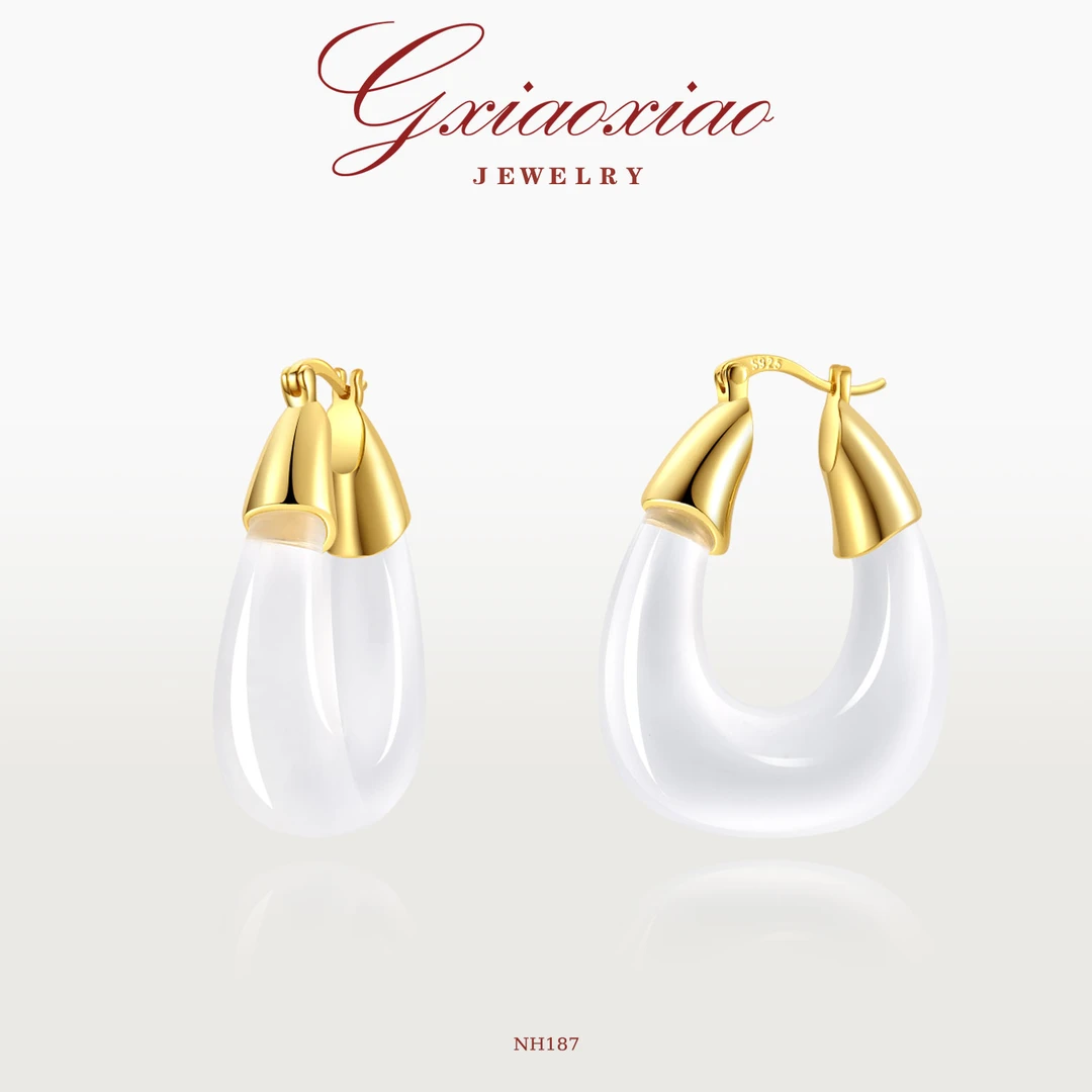 G XIAOXIAO 镀K金 时尚气质简约百搭U形耳环 NH187