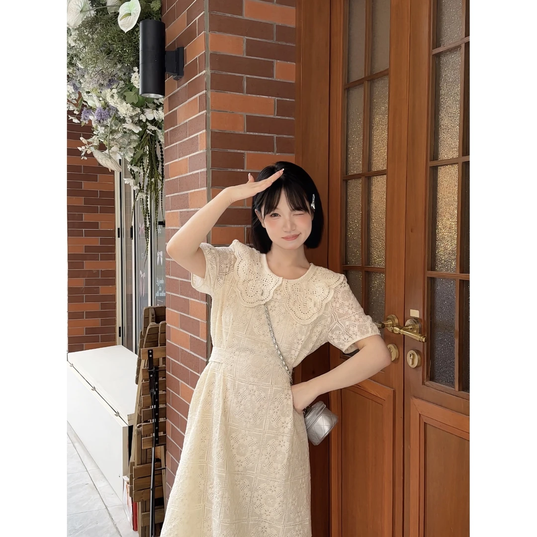 瞌睡兔定制【清仓】花落伴舞 显瘦气质优雅时尚连衣裙242193