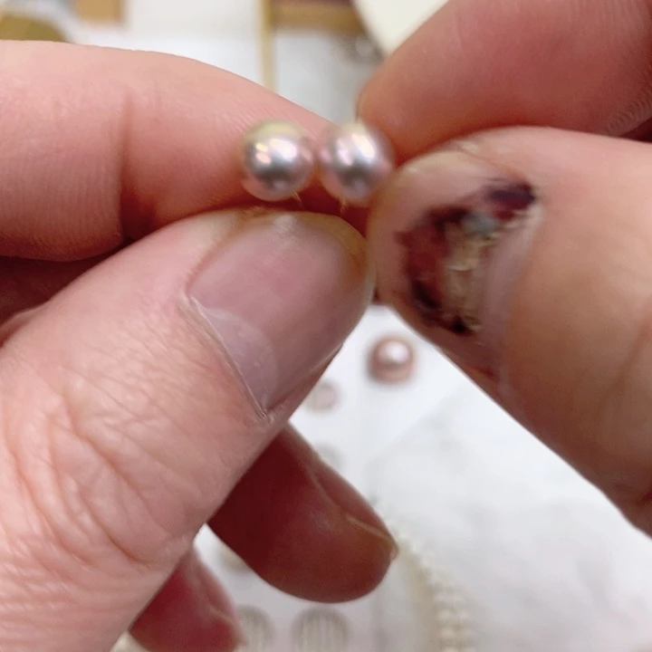 淡水珍珠耳饰银S925镶嵌