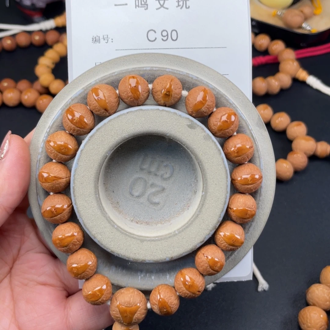 时***光手串凤眼菩提C90-k10凤眼菩提12-13+同树新籽封眼