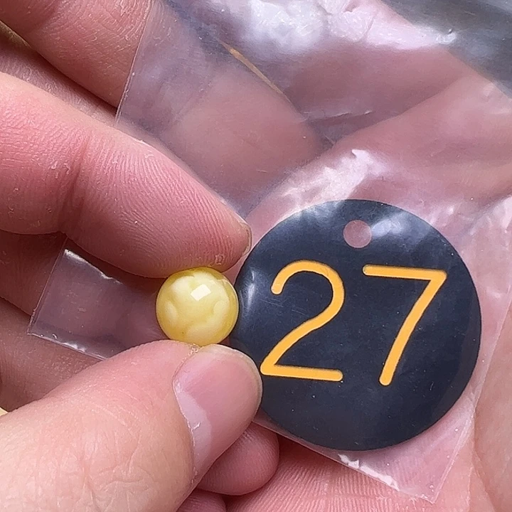 蜜蜡未镶嵌珠宝奇石11.3mm微花粉