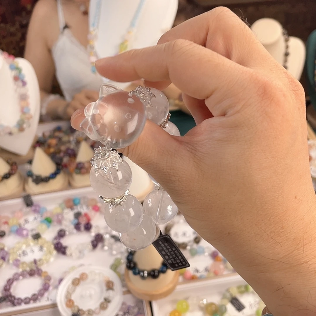 银S925镀金镶嵌手链水晶