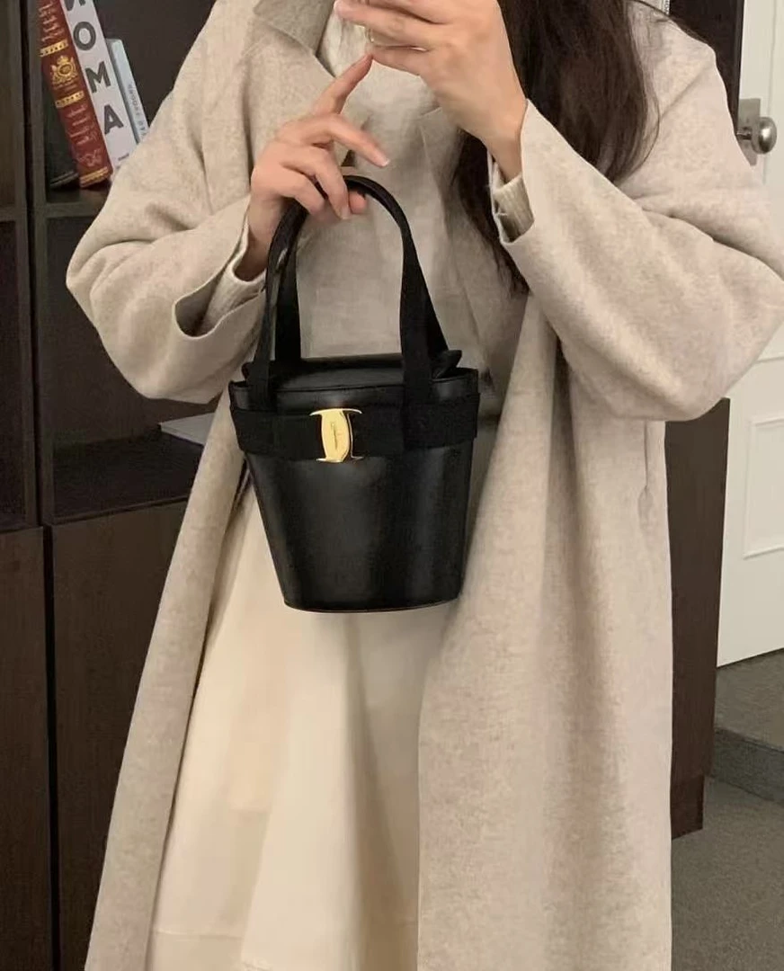 【菜篮子】文艺风单肩包百搭复古风托特包学院风时尚