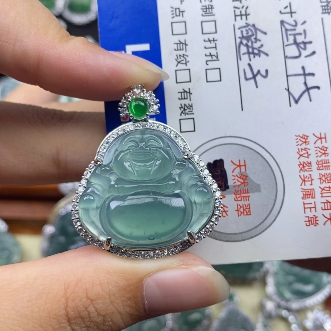 翡翠未镶嵌颈饰天然