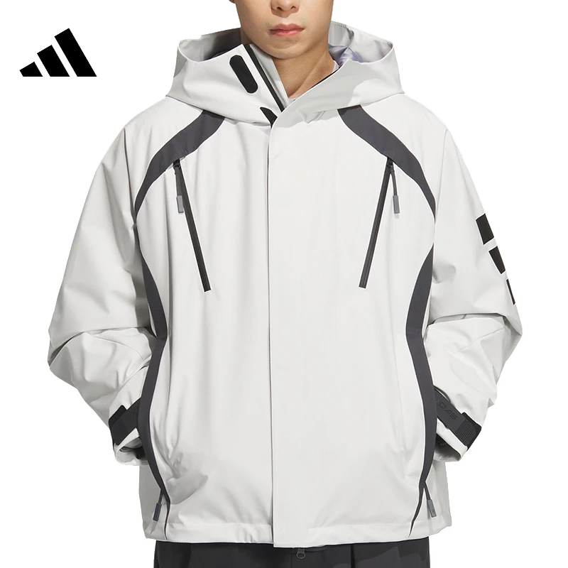 adidas阿迪达斯男子情人节FUSTL P JKT流光风梭织连帽外套KA2428